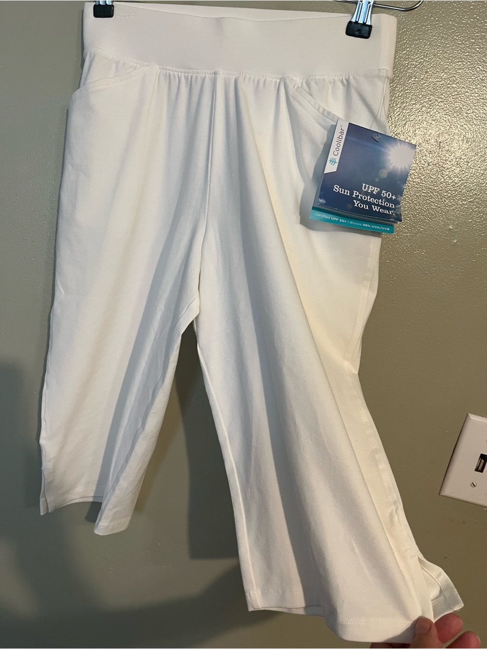 Coolibar Women’s White UPF 50+ Sun Protection Capri Pants XS NWT